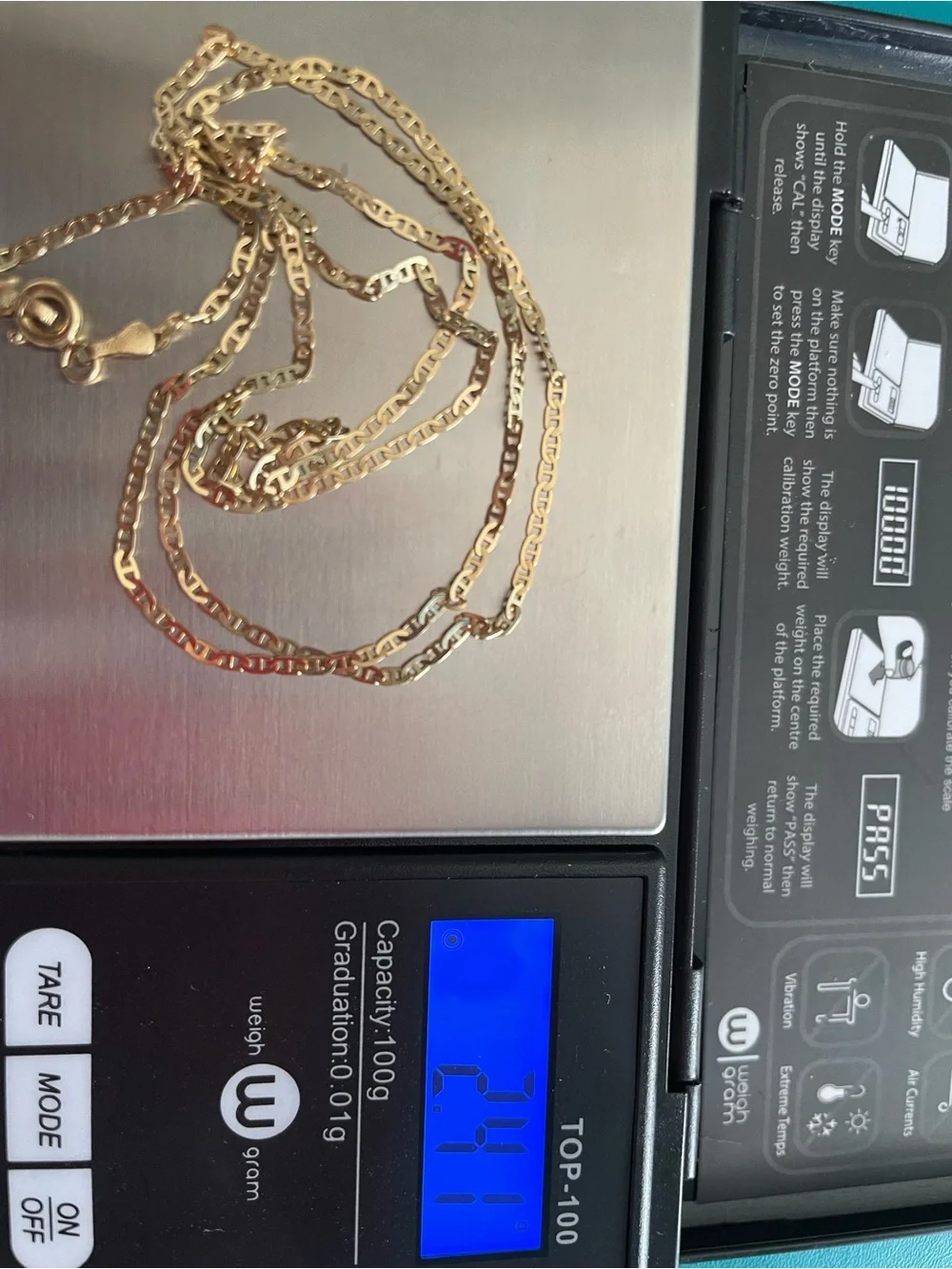 14k YG MARINERS CHAIN 22” 1.1mm - Picture 5 of 11